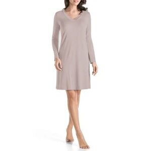 Hanro Champagne Long Sleeve Gown